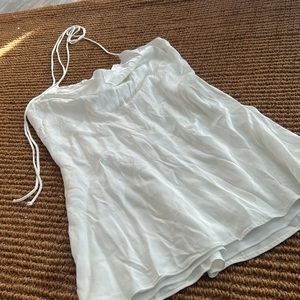 Zara‎ White Flowy Halter Tie Up Dress